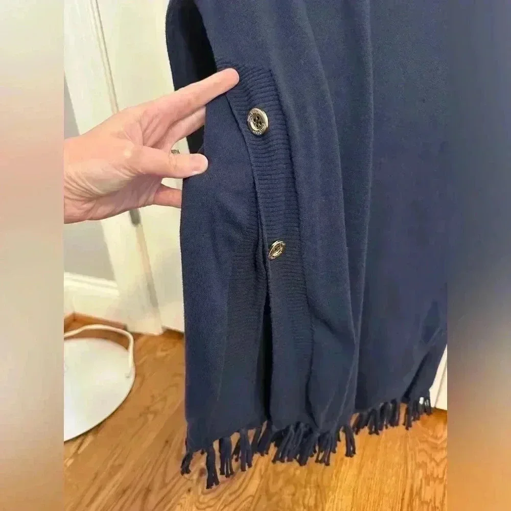 Lilly Pulitzer Ramona Fringe Sweater Size XS Blue - Picture 3 of 12